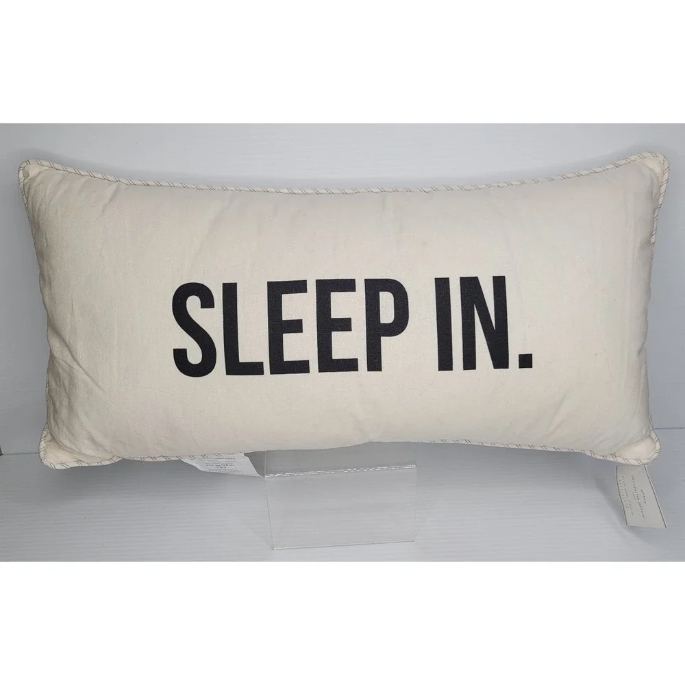 Pottery Barn Sleep In Throw Pillow Rectangle Bedding Bedding Decor 12x24 RARE